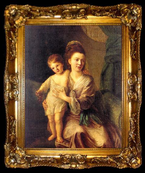 framed  Nathaniel Hone Anne Gardiner with her Eldest Son, Kirkman, ta009-2